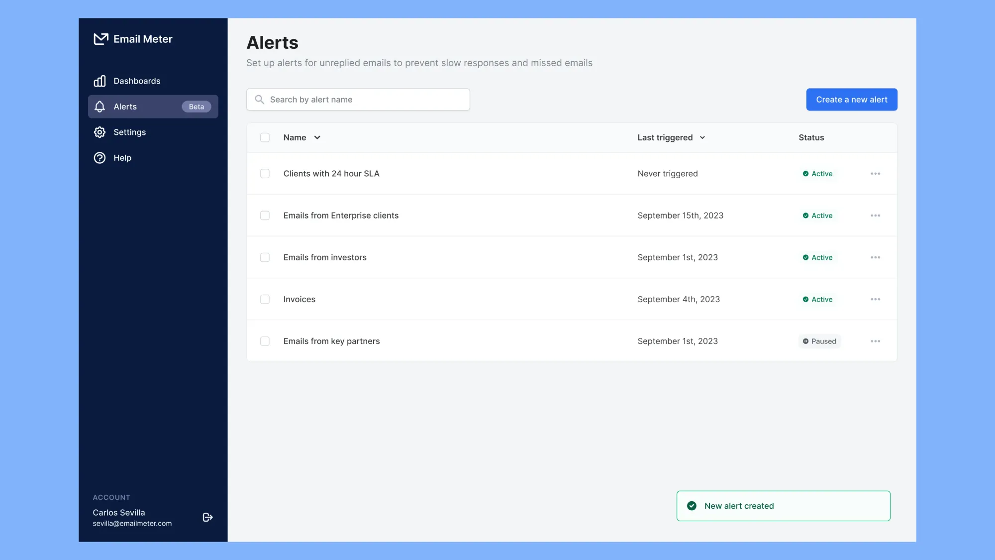 New Feature: Alerts now available for Email Meter Enterprise!