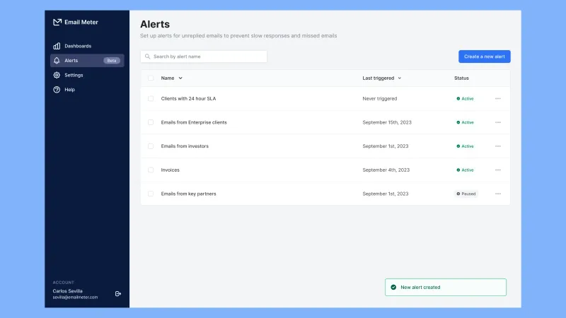 New Feature: Alerts now available for Email Meter Enterprise!
